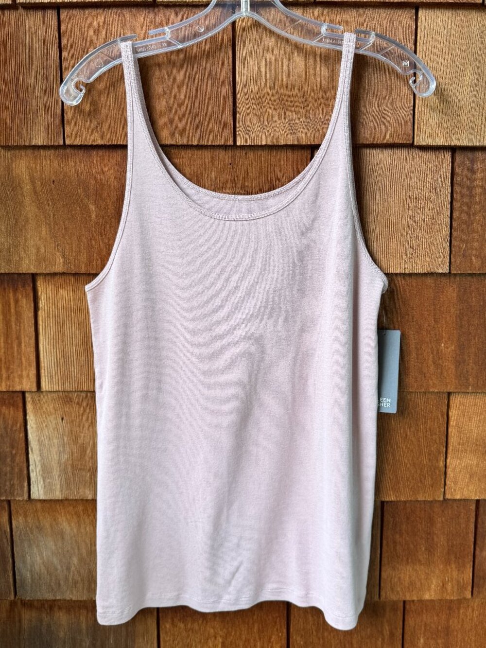 NWT Eileen Fisher Mauve Organic Cotton Stretch Tank in Women's X-Large
